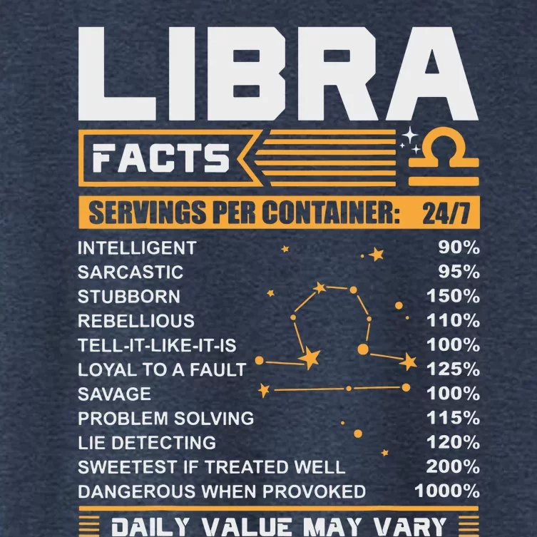 Libra Birthday Gifts Libra Facts Funny Women's Crop Top Tee