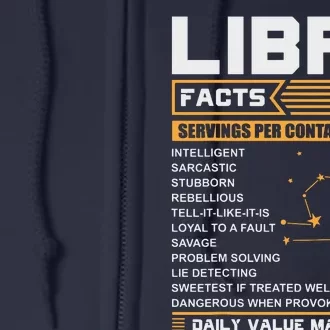 Libra Birthday Gifts Libra Facts Funny Full Zip Hoodie