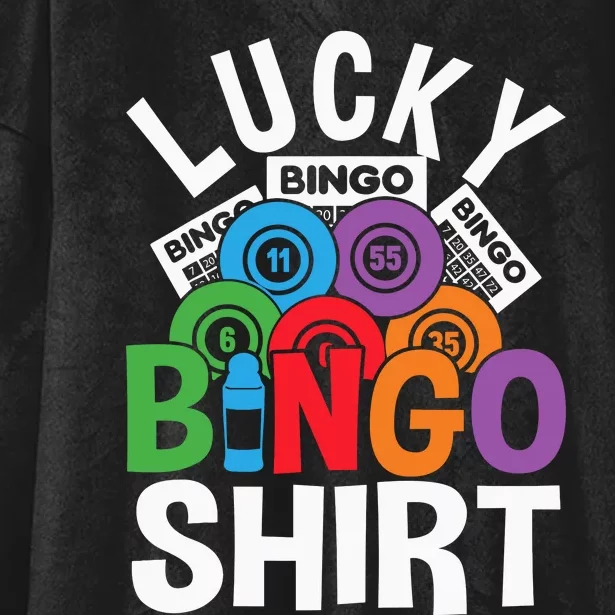 Lucky Bingo Gambling Fun Bingo Lover Design Hooded Wearable Blanket