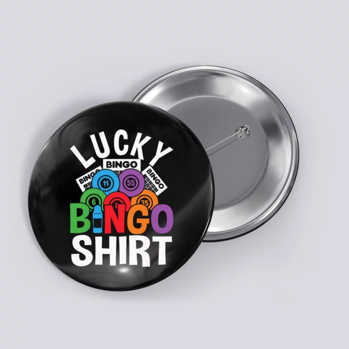 Lucky Bingo Gambling Fun Bingo Lover Design Button