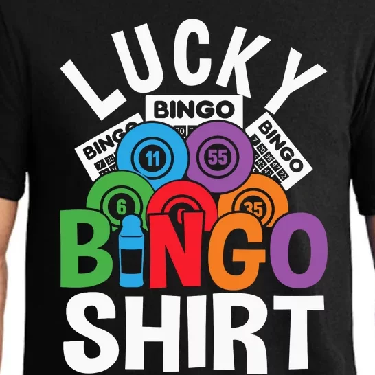 Lucky Bingo Gambling Fun Bingo Lover Design Pajama Set