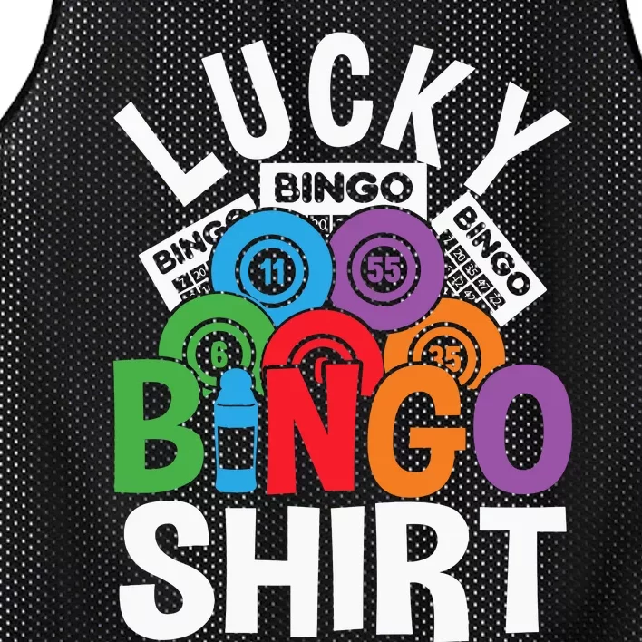 Lucky Bingo Gambling Fun Bingo Lover Design Mesh Reversible Basketball Jersey Tank