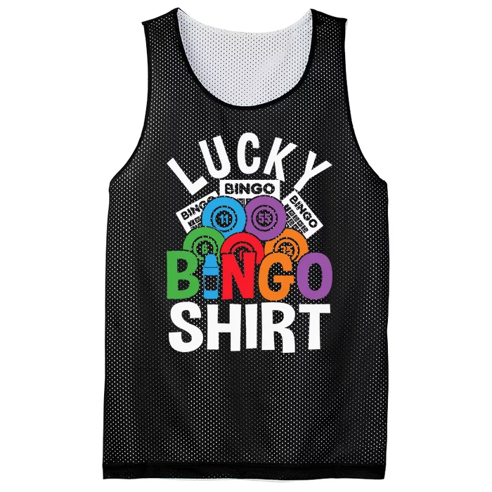 Lucky Bingo Gambling Fun Bingo Lover Design Mesh Reversible Basketball Jersey Tank