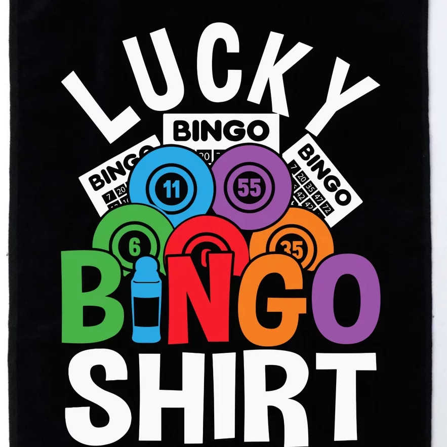 Lucky Bingo Gambling Fun Bingo Lover Design Platinum Collection Golf Towel