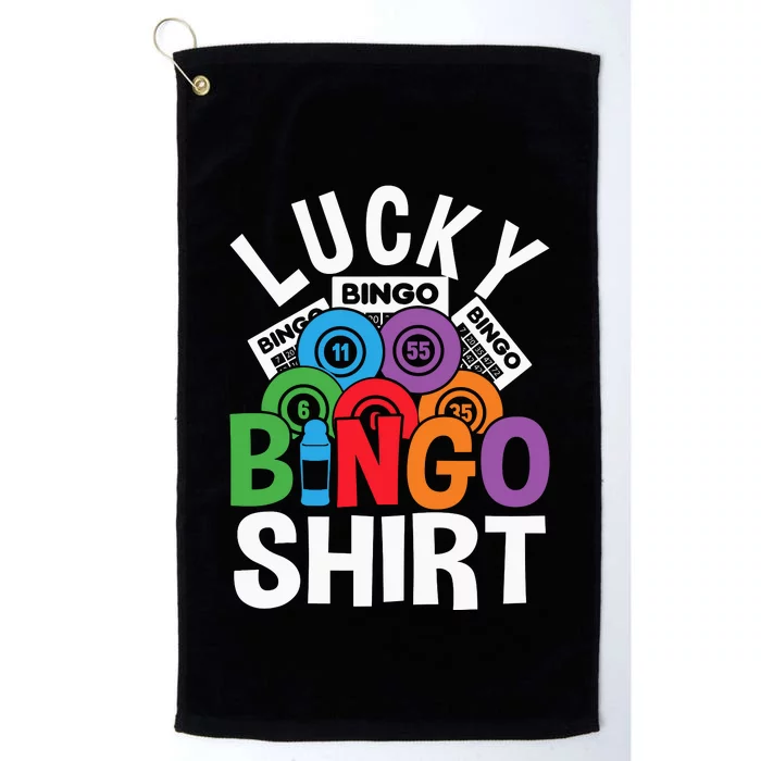 Lucky Bingo Gambling Fun Bingo Lover Design Platinum Collection Golf Towel