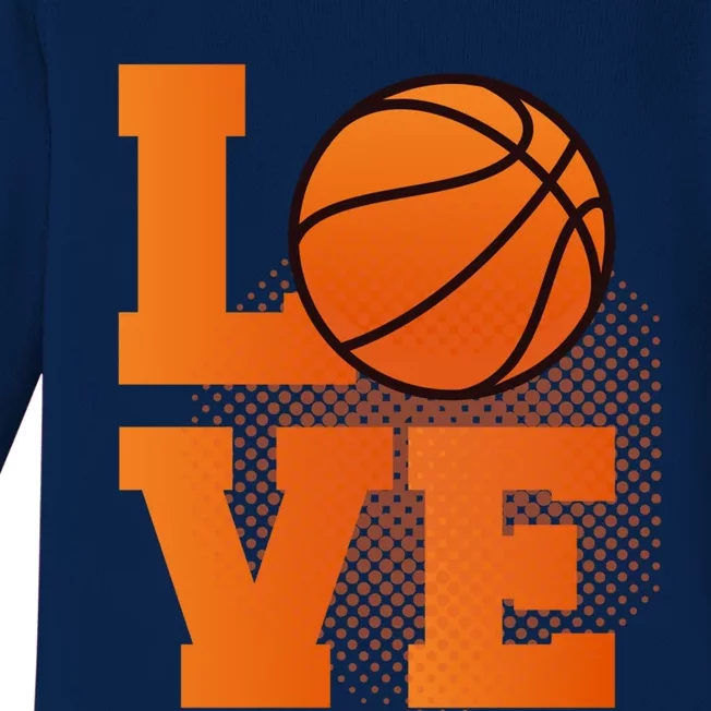 Love Basketball Gift Basketball Gift Baby Long Sleeve Bodysuit