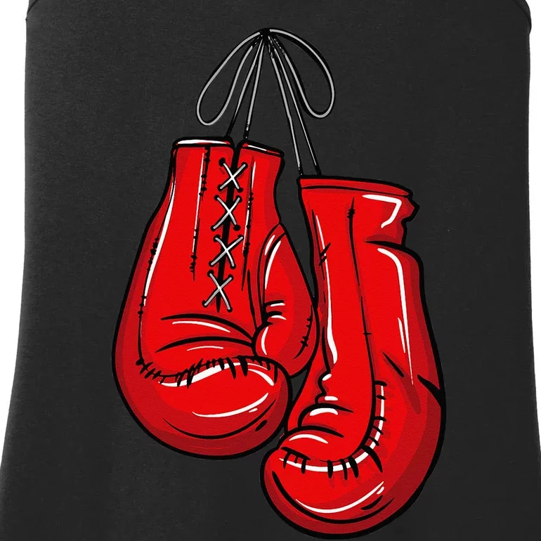 Love Boxing Gloves Illustration Gifts Boxer Gift Ladies Essential Tank