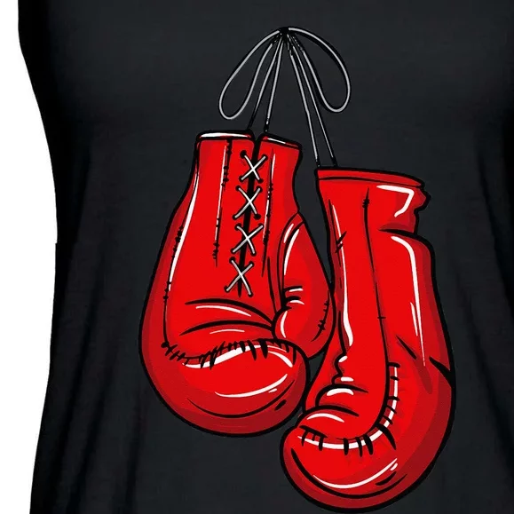 Love Boxing Gloves Illustration Gifts Boxer Gift Ladies Essential Flowy Tank