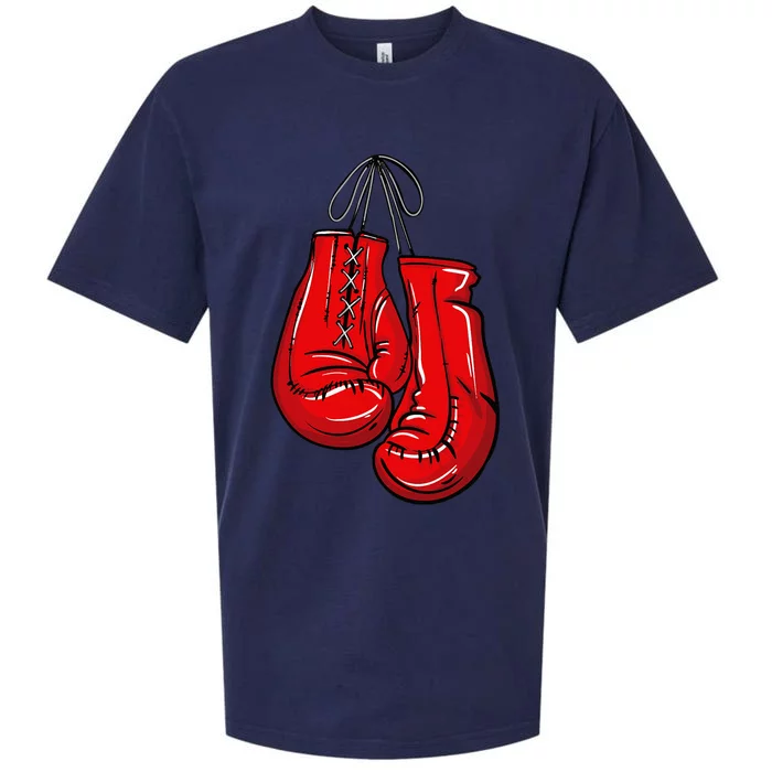 Love Boxing Gloves Illustration Gifts Boxer Gift Sueded Cloud Jersey T-Shirt