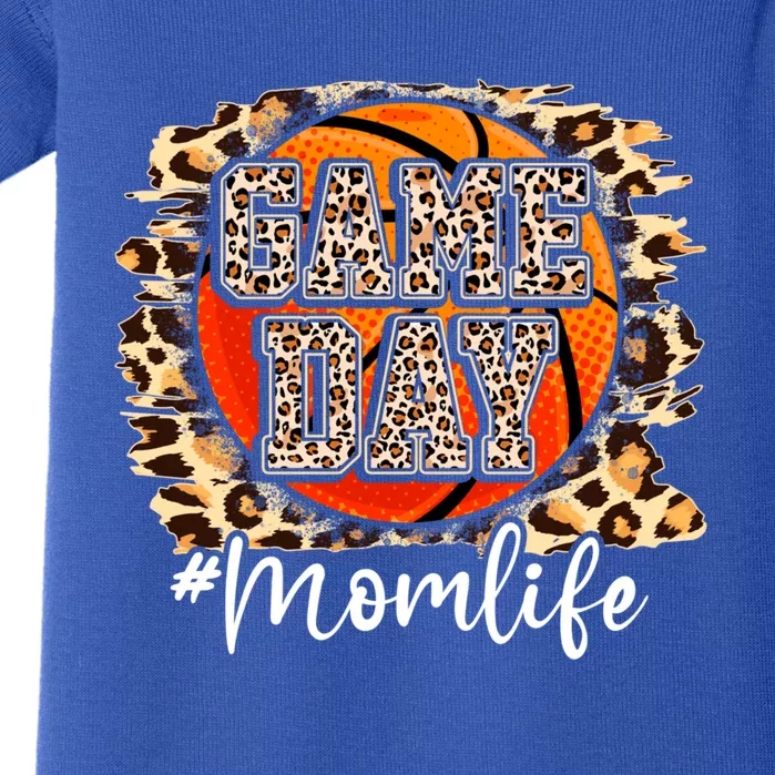 Leopard Basketball Game Vibes Basketball Mom Mothers Day Cute Gift Baby Bodysuit