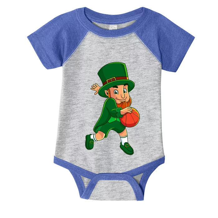 Leprechaun Basketball Gift St Patrick's Day Irish Gift Infant Baby Jersey Bodysuit