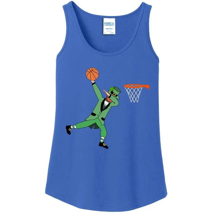 Leprechaun Basketball Gift St Patricks Day Sport Tee Gift Ladies Essential Tank