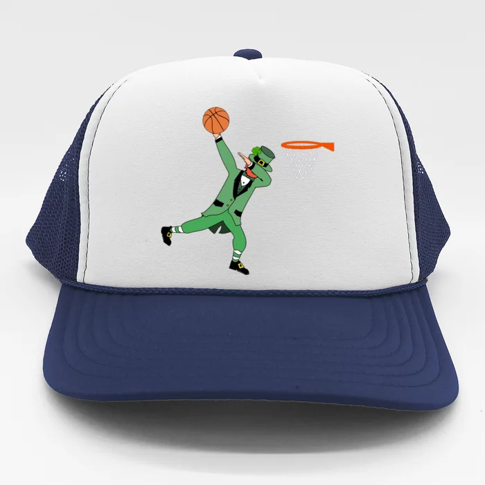 Leprechaun Basketball Gift St Patricks Day Sport Tee Gift Trucker Hat