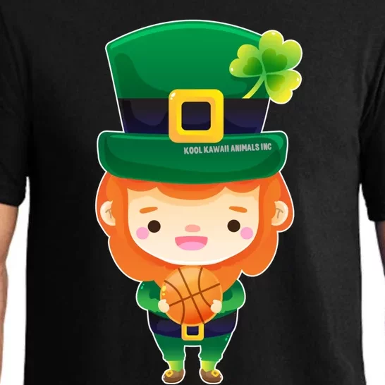 Leprechaun Basketball Gift St Patricks Day Gift Pajama Set