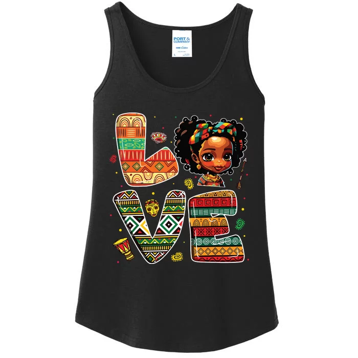 Love Black History Month Strong African Ladies Essential Tank