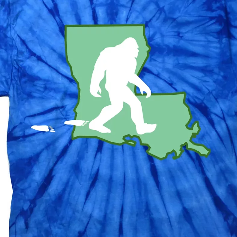 Louisiana Bigfoot Hunter State Gift Tie-Dye T-Shirt