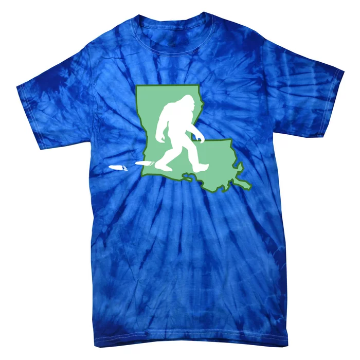 Louisiana Bigfoot Hunter State Gift Tie-Dye T-Shirt