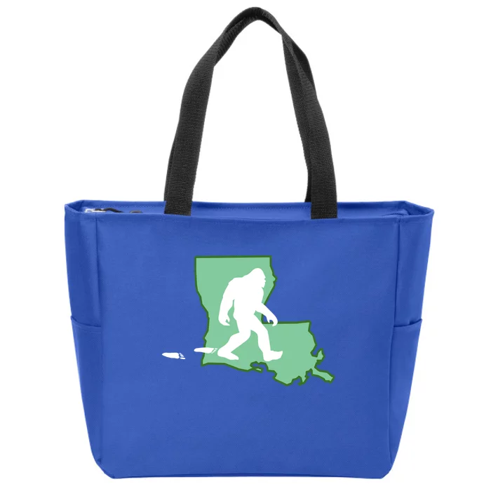 Louisiana Bigfoot Hunter State Gift Zip Tote Bag