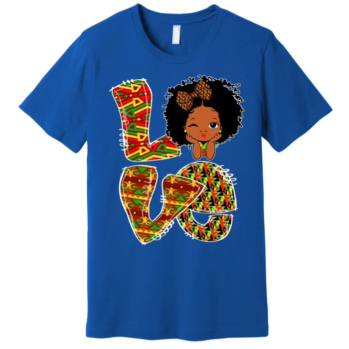 Love Black History Month Juneteenth African American Pride Gift Premium T-Shirt