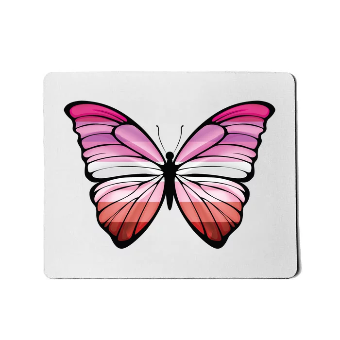 Lesbian Butterfly Hypolimnas Lesbian Pride Flag Mousepad