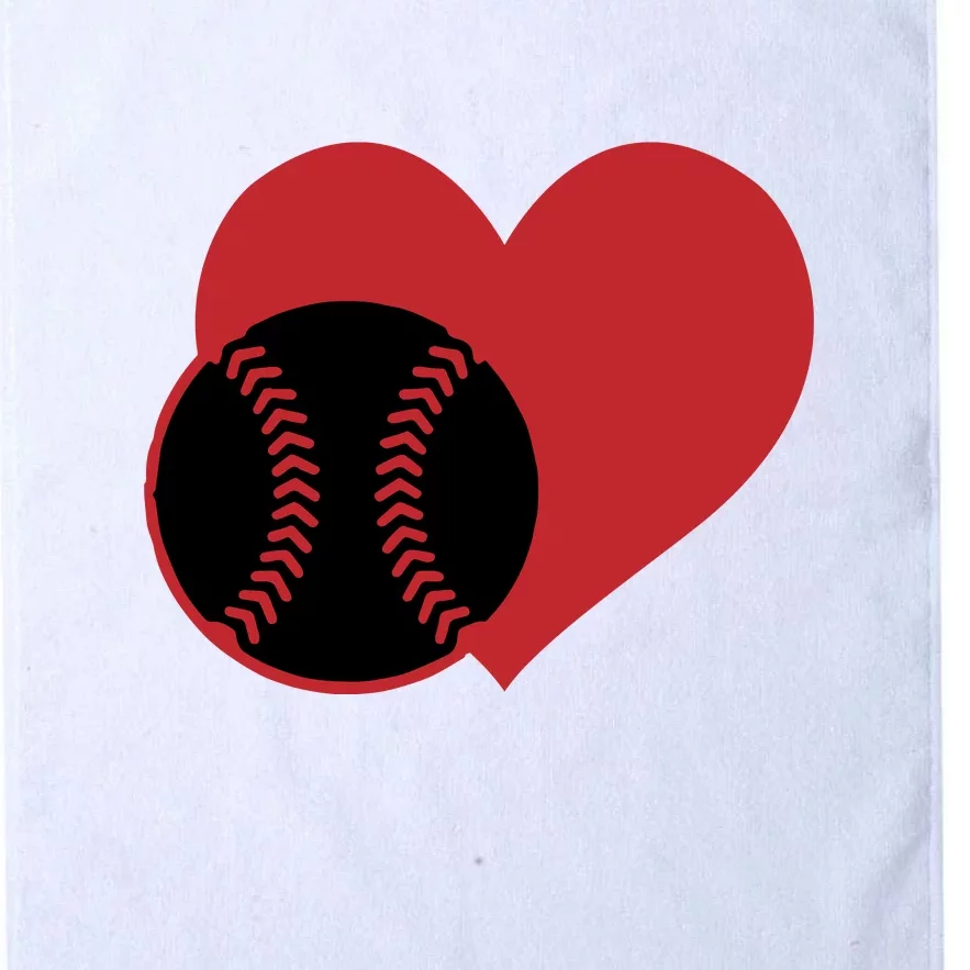 Love Baseball Heart Gift For Fan Baseball Sport Team Platinum Collection Golf Towel