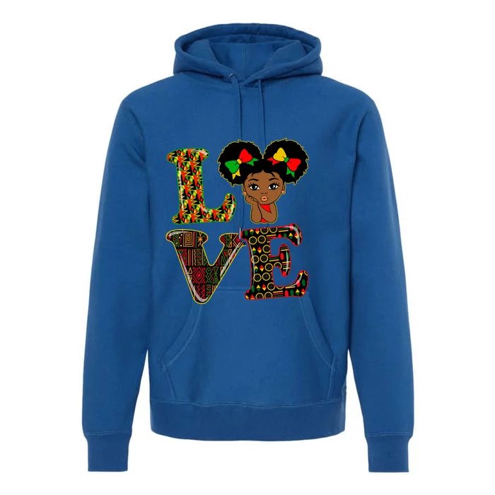 Love Black History Month Strong African Blm Juneteenth Funny Gift Premium Hoodie