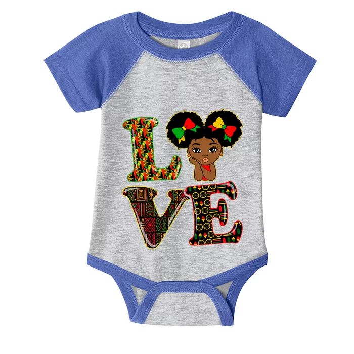 Love Black History Month Strong African Blm Juneteenth Funny Gift Infant Baby Jersey Bodysuit