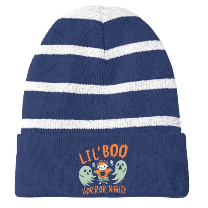 Lil’ Boo Halloween Horror Nights Striped Beanie with Solid Band