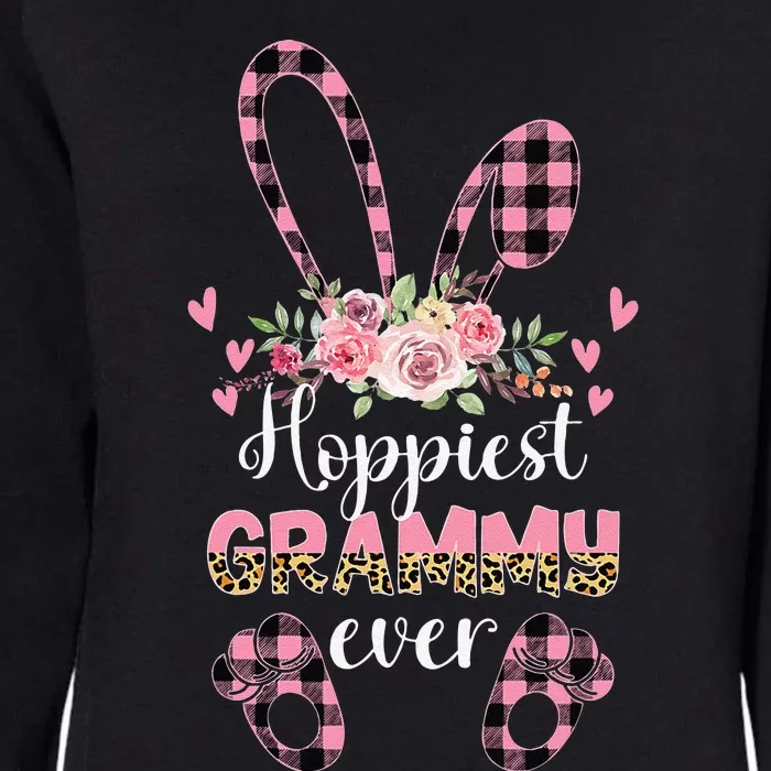 Leopard Bunny Hoppiest Grammy Ever Rabbit Easter Matching Womens California Wash Sweatshirt