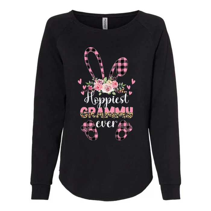 Leopard Bunny Hoppiest Grammy Ever Rabbit Easter Matching Womens California Wash Sweatshirt