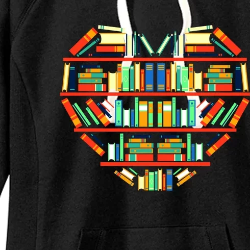 Love Books Heart Women's Fleece Hoodie