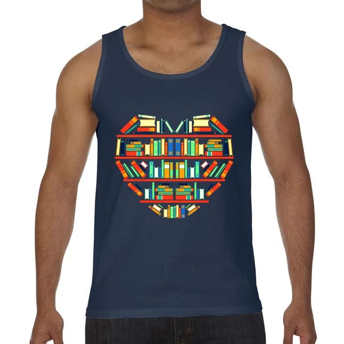 Love Books Heart Comfort Colors® Tank Top