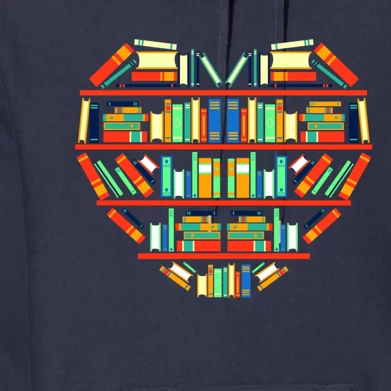 Love Books Heart Premium Hoodie