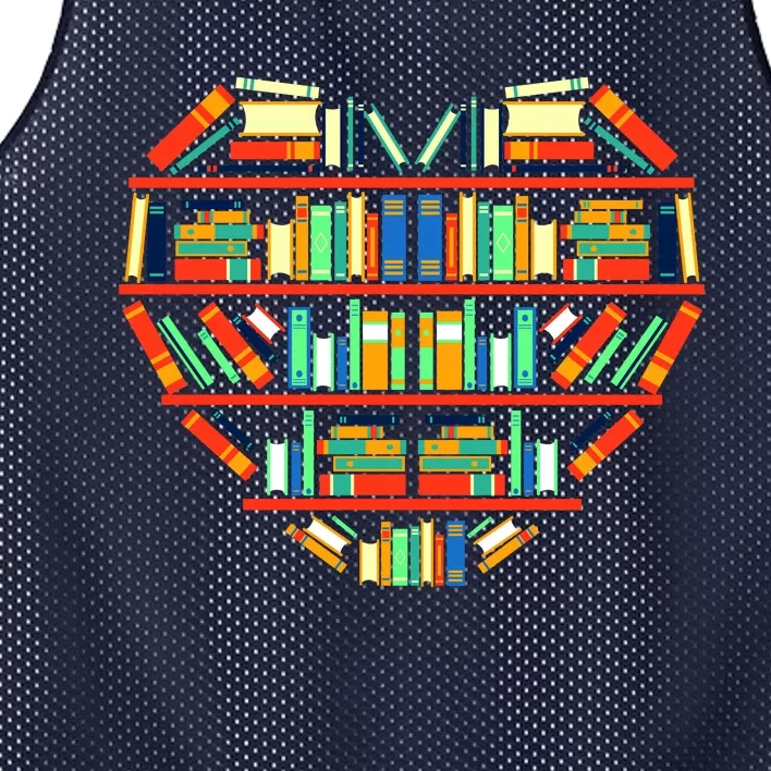 Love Books Heart Mesh Reversible Basketball Jersey Tank