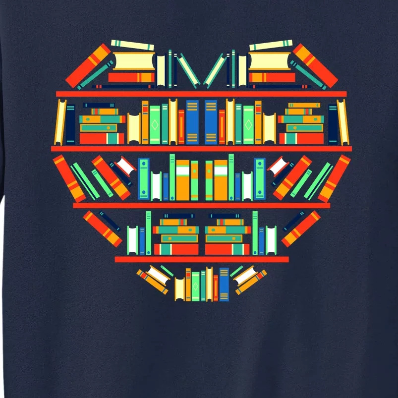 Love Books Heart Tall Sweatshirt