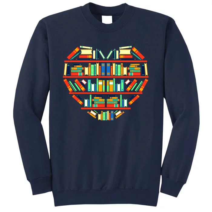 Love Books Heart Tall Sweatshirt