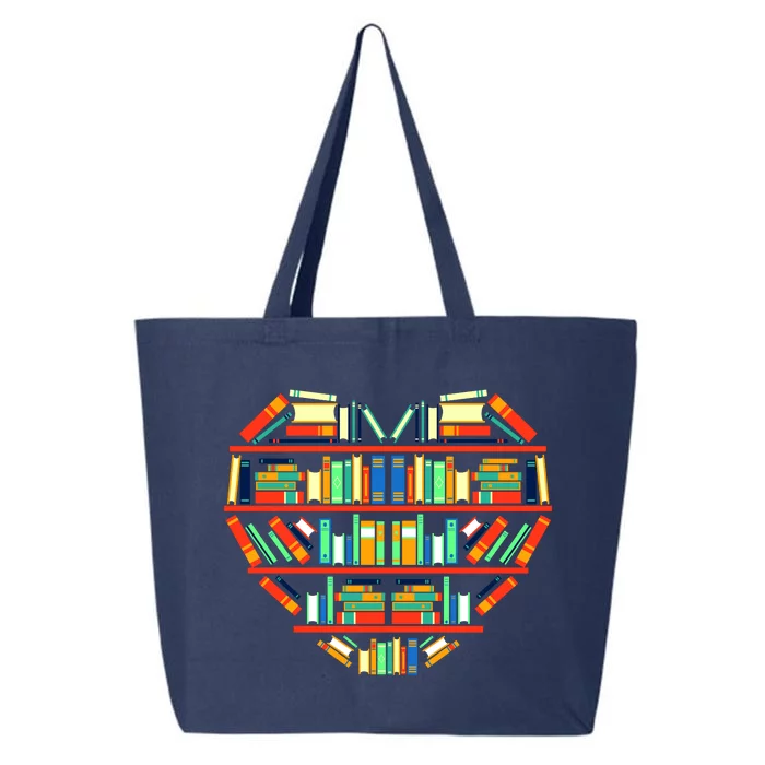 Love Books Heart 25L Jumbo Tote