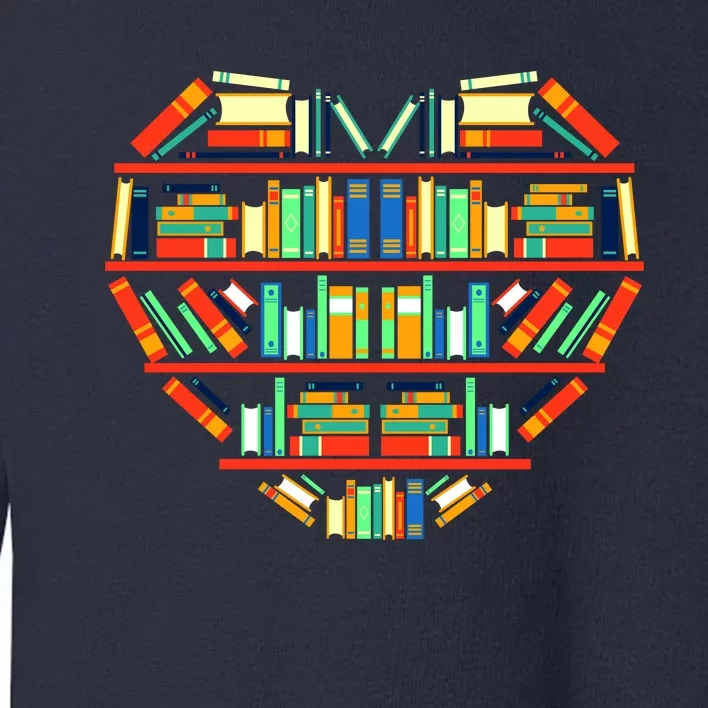 Love Books Heart Toddler Sweatshirt