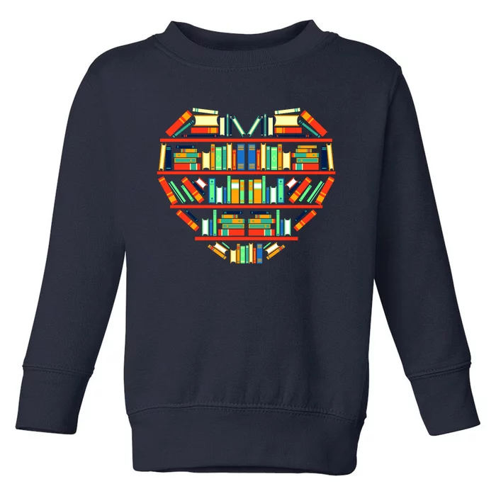 Love Books Heart Toddler Sweatshirt