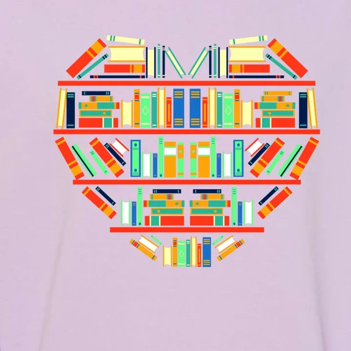 Love Books Heart Garment-Dyed Sweatshirt