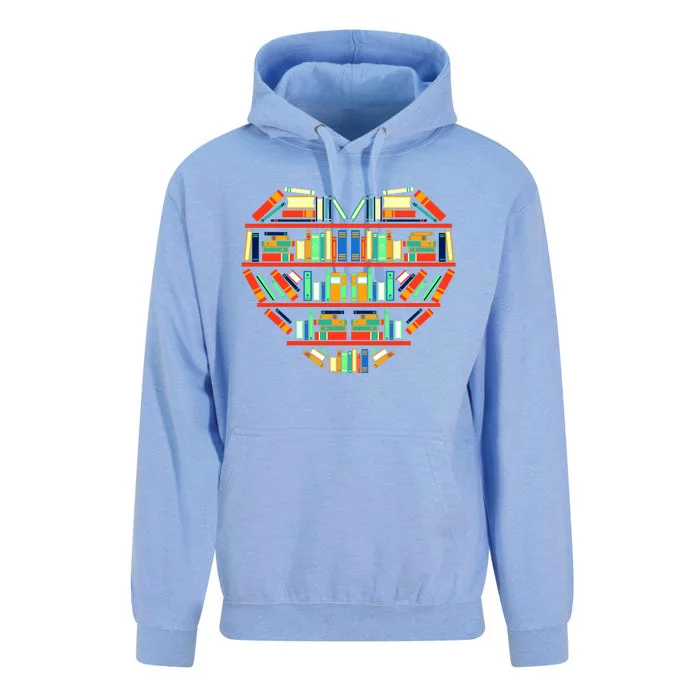 Love Books Heart Unisex Surf Hoodie