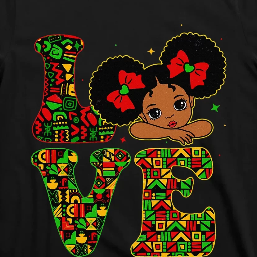 LOVE Black History Month Juneteenth Strong African T-Shirt