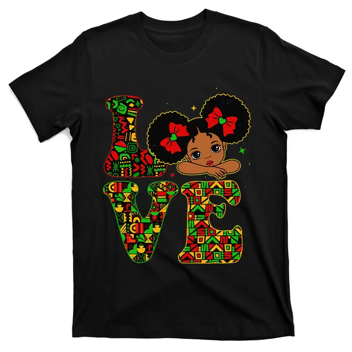 LOVE Black History Month Juneteenth Strong African T-Shirt