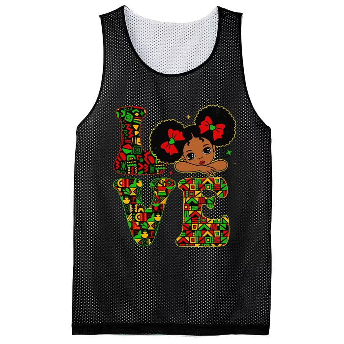 LOVE Black History Month Juneteenth Strong African Mesh Reversible Basketball Jersey Tank