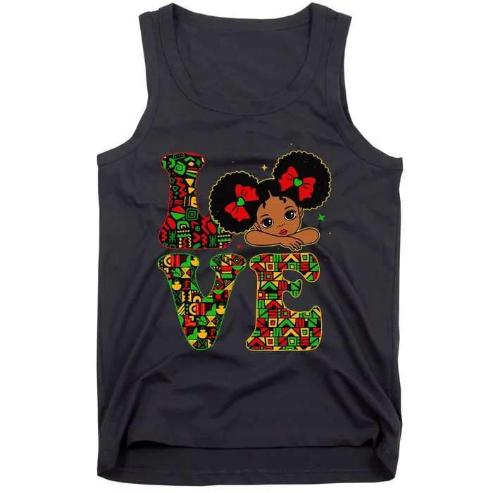 LOVE Black History Month Juneteenth Strong African Tank Top