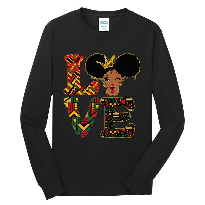 Love Black History Month Strong African Tall Long Sleeve T-Shirt