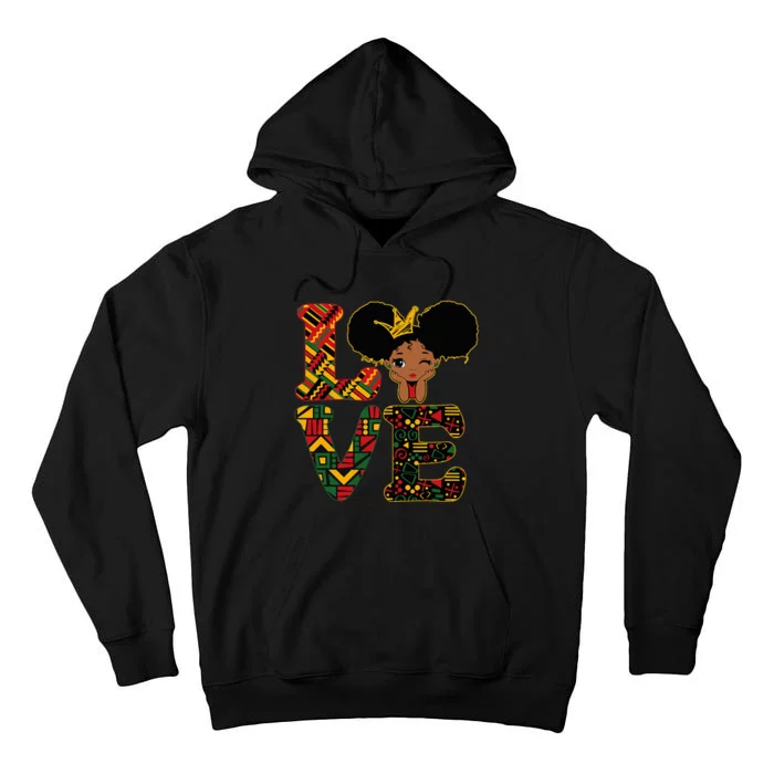 Love Black History Month Strong African Tall Hoodie