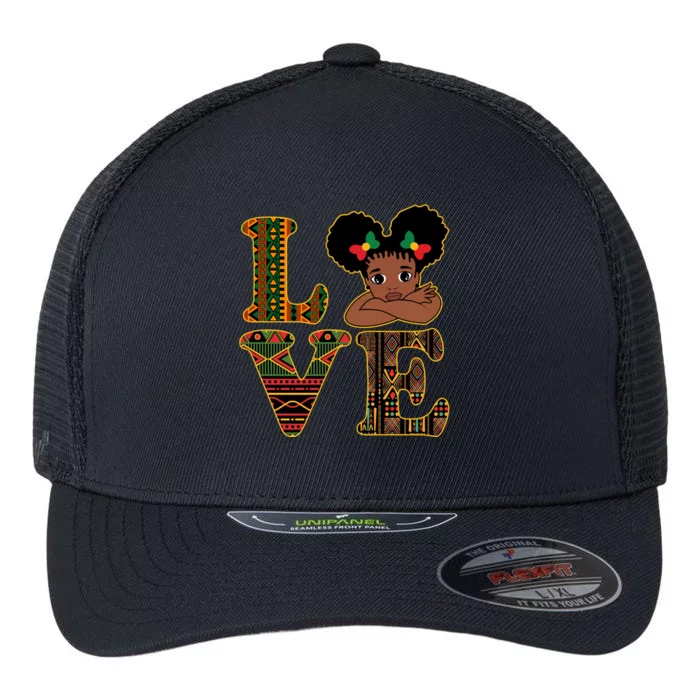 Love Black History Month Cute Pride Flexfit Unipanel Trucker Cap