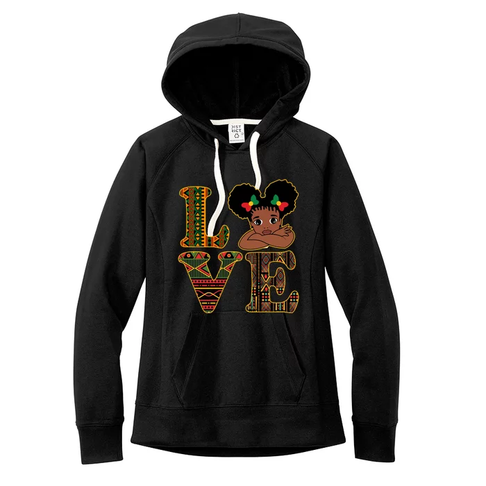 Love Black History Month Cute Pride Women's Fleece Hoodie