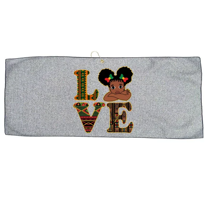 Love Black History Month Cute Pride Large Microfiber Waffle Golf Towel